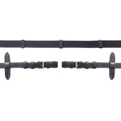 Schockemöhle Rênes avec Arrêts Noir/Or Schockemöhle Rênes avec Arrêts Noir/Or