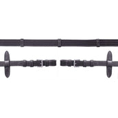 Schockemöhle Rênes avec Arrêts Noir/Argent Schockemöhle Rênes avec Arrêts Noir/Argent