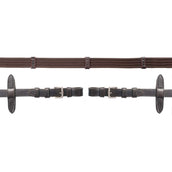 Schockemöhle Rênes avec Arrêts DonkerMarron/Argent Schockemöhle Rênes avec Arrêts DonkerMarron/Argent