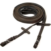 Schockemöhle Rênes Neo Line Caoutchouc Marron/Argent Schockemöhle Rênes Neo Line Caoutchouc Marron/Argent