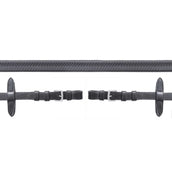 Schockemöhle Rênes Neo Line Caoutchouc Noir/Argent Schockemöhle Rênes Neo Line Caoutchouc Noir/Argent