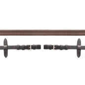 Schockemöhle Rênes Neo Line Caoutchouc Marron/Argent Schockemöhle Rênes Neo Line Caoutchouc Marron/Argent