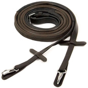 Schockemöhle Rênes Neo Line Caoutchouc Clip Marron/Argent Schockemöhle Rênes Neo Line Caoutchouc Clip Marron/Argent