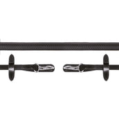 Schockemöhle Rênes Neo Line Caoutchouc Clip Noir/Argent Schockemöhle Rênes Neo Line Caoutchouc Clip Noir/Argent