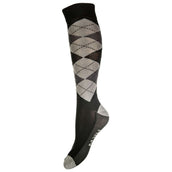 HKM Chaussettes d'Équitation Check Classico Noir/Gris/Anthracite HKM Chaussettes d'Équitation Check Classico Noir/Gris/Anthracite