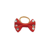 EQUITHÈME Petits Nœuds Ruban pour Tresses avec Strass Rouge EQUITHÈME Petits Nœuds Ruban pour Tresses avec Strass Rouge