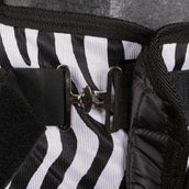 RugBe by Covalliero Couverture Anti-Mouches avec Couvre-cou Zèbre Zebra RugBe by Covalliero Couverture Anti-Mouches avec Couvre-cou Zèbre Zebra