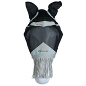 Shires Masque Anti-Mouches avec Oreilles et Nez Franges Noir Shires Masque Anti-Mouches avec Oreilles et Nez Franges Noir