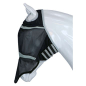 Shires Masque Anti-Mouches avec Découpe D'oreille et Rabat de Nez Noir Shires Masque Anti-Mouches avec Découpe D'oreille et Rabat de Nez Noir