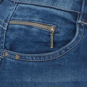 EQUITHÈME Pantalon d'Équitation Texas Denim bleu/Beige EQUITHÈME Pantalon d'Équitation Texas Denim bleu/Beige