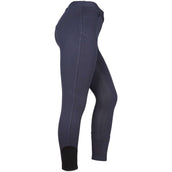 HKM Legging d'Équitation Yvi Silicones Fond Peau Bleu foncé HKM Legging d'Équitation Yvi Silicones Fond Peau Bleu foncé