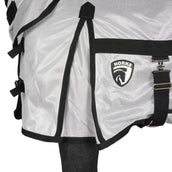 HORKA Couverture Anti-Mouches avec Cou Fixe Argent HORKA Couverture Anti-Mouches avec Cou Fixe Argent