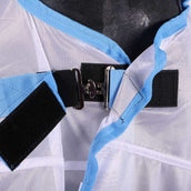 Riding World Couverture Anti-Mouches Combo Blanc/Bleu Riding World Couverture Anti-Mouches Combo Blanc/Bleu