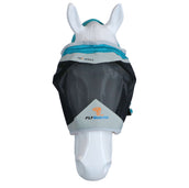 Shires Masque Anti-Mouches Filet Fin Sans Oreilles Vert-Bleu Shires Masque Anti-Mouches Filet Fin Sans Oreilles Vert-Bleu