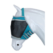Shires Masque Anti-Mouches Filet Fin Sans Oreilles Vert-Bleu Shires Masque Anti-Mouches Filet Fin Sans Oreilles Vert-Bleu