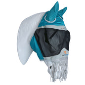 Shires Masque Anti-Mouches avec Oreilles et Nez Franges Teal Shires Masque Anti-Mouches avec Oreilles et Nez Franges Teal