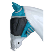 Shires Masque Anti-Mouches avec Oreilles et Nez Franges Teal Shires Masque Anti-Mouches avec Oreilles et Nez Franges Teal