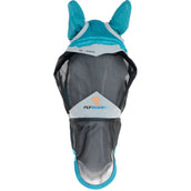 Shires Masque Anti-Mouches avec Oreilles et Nez Fine Mesh Teal Shires Masque Anti-Mouches avec Oreilles et Nez Fine Mesh Teal