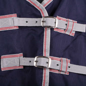 WeatherBeeta Lite Turnout Rug Combo Neck ComFiTec Essential 0g Navy/Silver/Red WeatherBeeta Lite Turnout Rug Combo Neck ComFiTec Essential 0g Navy/Silver/Red