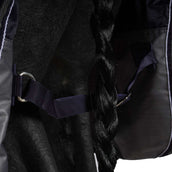 EQUITHÈME Turnout Rug Tyrec avec Rabat Ventral 600D 300g Marine/Gris Dots EQUITHÈME Turnout Rug Tyrec avec Rabat Ventral 600D 300g Marine/Gris Dots