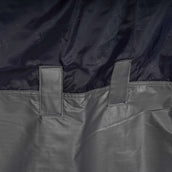 EQUITHÈME Turnout Rug Tyrec avec Rabat Ventral 600D 300g Marine/Gris Dots EQUITHÈME Turnout Rug Tyrec avec Rabat Ventral 600D 300g Marine/Gris Dots