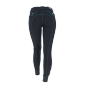 EQUITHÈME Pantalon d'Équitation Verona Noir/Turquoise EQUITHÈME Pantalon d'Équitation Verona Noir/Turquoise