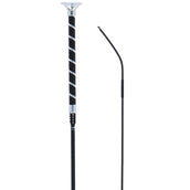 Kieffer Cravache de Dressage Cuirgrip, Nylon Noir/Argent Kieffer Cravache de Dressage Cuirgrip, Nylon Noir/Argent