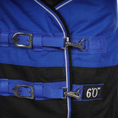 EQUITHÈME Couverture d'Extérieur Tyrex Aisance 1200D 300g Bleu/Noir EQUITHÈME Couverture d'Extérieur Tyrex Aisance 1200D 300g Bleu/Noir