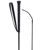 Fleck Cravache d'Équitation Poignée en Caoutchouc Noir Fleck Cravache d'Équitation Poignée en Caoutchouc Noir