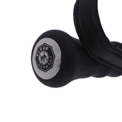 Fleck Cravache d'Équitation Poignée en Caoutchouc Noir Fleck Cravache d'Équitation Poignée en Caoutchouc Noir