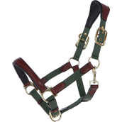 HKM Licol Luna Cuir/Nylon Vert/Marron HKM Licol Luna Cuir/Nylon Vert/Marron