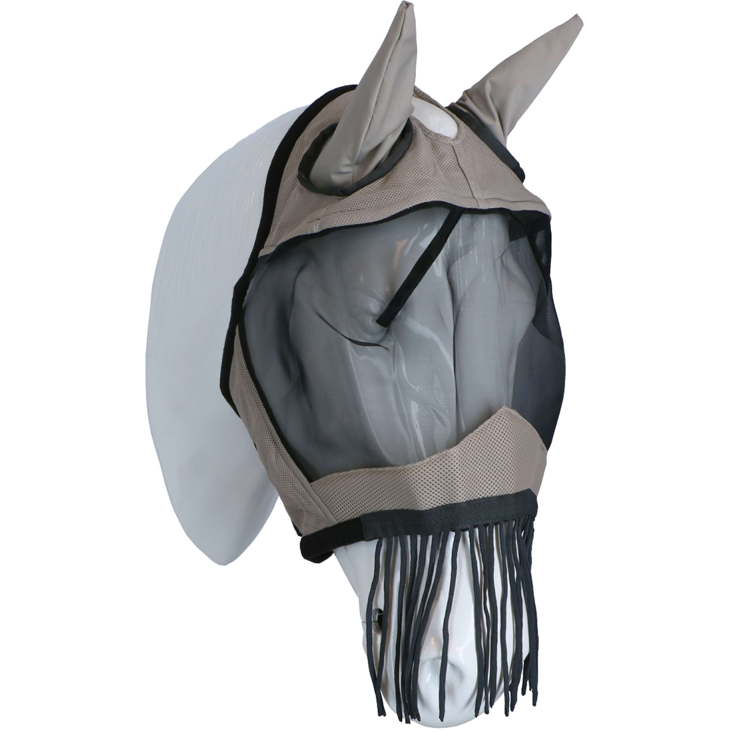 HKM Masque Anti-Mouches Élastique Avec Protection Naseau Noir XXS Pour Cheval