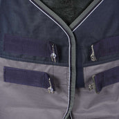 EQUITHÈME Couverture Imperméable Tyrex 600D 50g Marine/Gris Dots EQUITHÈME Couverture Imperméable Tyrex 600D 50g Marine/Gris Dots