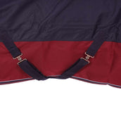 EQUITHÈME Couverture d'Extérieur Tyrex 1200D 150g avec Demi Cou Marine/Bordeaux EQUITHÈME Couverture d'Extérieur Tyrex 1200D 150g avec Demi Cou Marine/Bordeaux