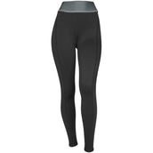 EQUITHÈME Legging d'Équitation Tea Pull-On Silicone Genouillères Noir/Kaki EQUITHÈME Legging d'Équitation Tea Pull-On Silicone Genouillères Noir/Kaki