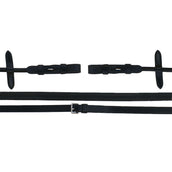 Schockemöhle Rênes Premium Caoutchouc Noir/Argent Schockemöhle Rênes Premium Caoutchouc Noir/Argent