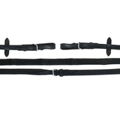 Schockemöhle Rênes Durasoft Grip Caoutchouc Noir/Argent Schockemöhle Rênes Durasoft Grip Caoutchouc Noir/Argent