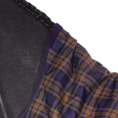 HKM Couverture à Col Haut Providence Karo 1200D 300g Remplissage en Coton Carreaux Marine/Marron HKM Couverture à Col Haut Providence Karo 1200D 300g Remplissage en Coton Carreaux Marine/Marron