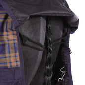 HKM Couverture à Col Haut Providence Karo 1200D 300g Remplissage en Coton Carreaux Marine/Marron HKM Couverture à Col Haut Providence Karo 1200D 300g Remplissage en Coton Carreaux Marine/Marron