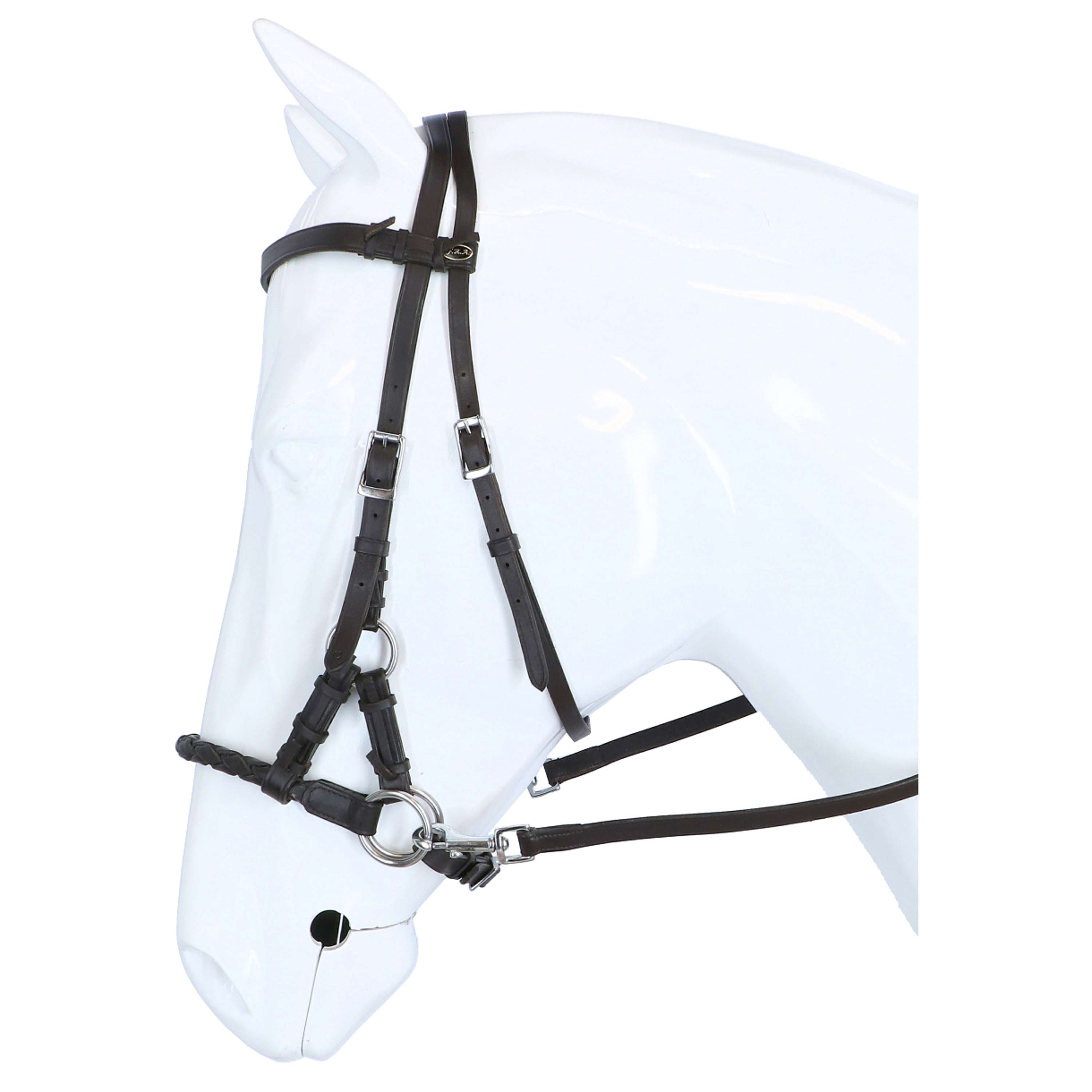 Rênes pour cheval en cuir fendu Edix Saddles - Marron - Cob - Sport Rênes pour cheval en cuir fendu Edix Saddles - Marron - Cob - Sport