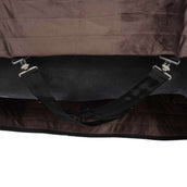 EQUITHÈME Couverture d'Écurie Teddy Doublé de Peau de Mouton Synthétique Noir/Beige EQUITHÈME Couverture d'Écurie Teddy Doublé de Peau de Mouton Synthétique Noir/Beige