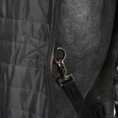 EQUITHÈME Couverture d'Écurie Teddy Doublé de Peau de Mouton Synthétique Noir/Beige EQUITHÈME Couverture d'Écurie Teddy Doublé de Peau de Mouton Synthétique Noir/Beige