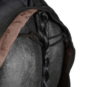 EQUITHÈME Couverture d'Écurie Teddy Doublé de Peau de Mouton Synthétique Noir/Beige EQUITHÈME Couverture d'Écurie Teddy Doublé de Peau de Mouton Synthétique Noir/Beige