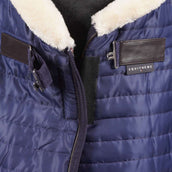 EQUITHÈME Couverture d'Écurie Teddy Doublé de Peau de Mouton Synthétique Marin EQUITHÈME Couverture d'Écurie Teddy Doublé de Peau de Mouton Synthétique Marin