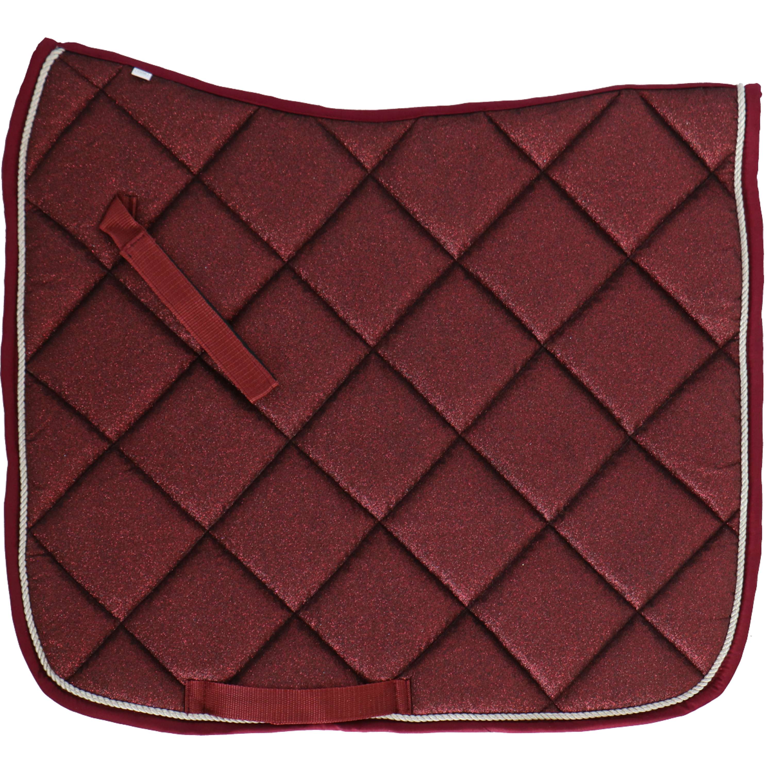 Rhinegold Tapis De Selle Velours Hexagonal GP Pony – Bordeaux Luxe Respirant Avec Sangles Sécurisées