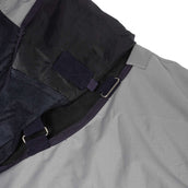 HKM Couverture Anti-Mouches Rain with Neck and Bellyflap Bleu Foncé/Gris HKM Couverture Anti-Mouches Rain with Neck and Bellyflap Bleu Foncé/Gris