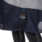 HKM Couverture Anti-Mouches Rain with Neck and Bellyflap Bleu Foncé/Gris HKM Couverture Anti-Mouches Rain with Neck and Bellyflap Bleu Foncé/Gris