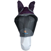 Shires Masque Anti-Mouches Deluxe avec Oreilles Violet Shires Masque Anti-Mouches Deluxe avec Oreilles Violet