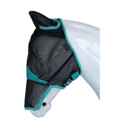 WeatherBeeta Masque Anti-Mouches ComFiTec Deluxe Fine Mesh avec Oreilles et Nez Noir/Turquoise WeatherBeeta Masque Anti-Mouches ComFiTec Deluxe Fine Mesh avec Oreilles et Nez Noir/Turquoise