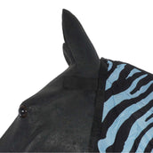 HKM Couverture Anti-Mouches Zebra avec Couvre-cou Aqua/Noir HKM Couverture Anti-Mouches Zebra avec Couvre-cou Aqua/Noir